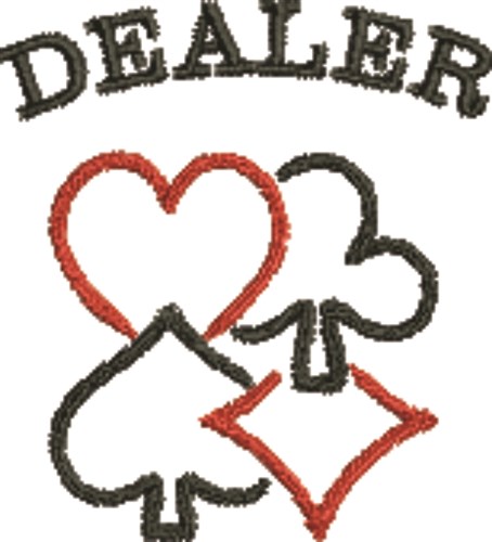 Card Dealer Machine Embroidery Design