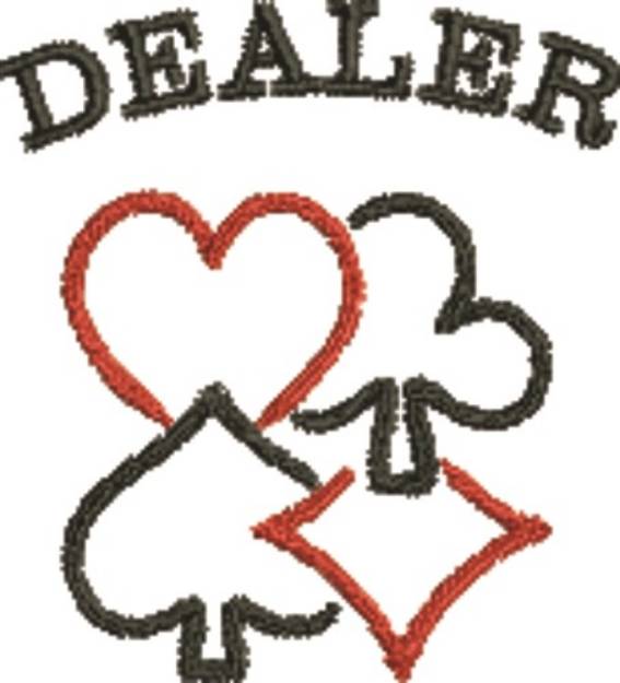 Picture of Card Dealer Machine Embroidery Design