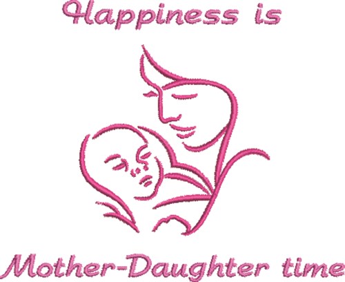Mother Daughter Time Machine Embroidery Design