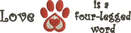 Love Your Pets Machine Embroidery Design