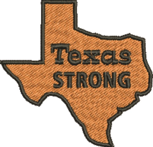Texas Strong Machine Embroidery Design