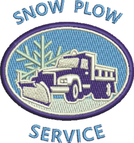 Snow Plow Service Machine Embroidery Design