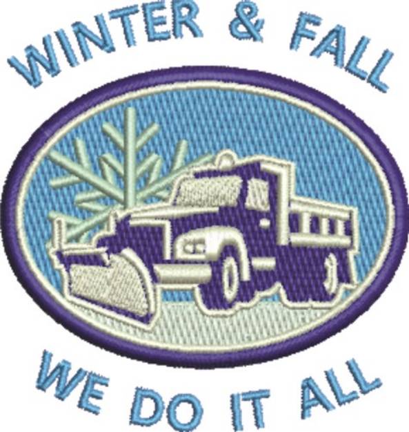 Picture of Snow Plow Patch Machine Embroidery Design