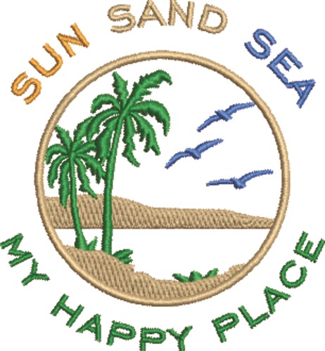 Sun Sand & Sea Machine Embroidery Design