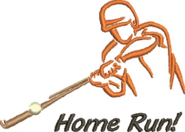 Picture of Home Run Outline Machine Embroidery Design