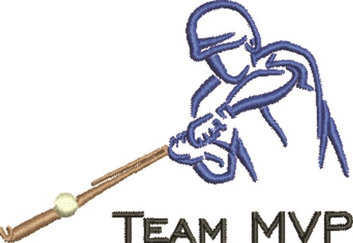 Team MVP Outline Machine Embroidery Design