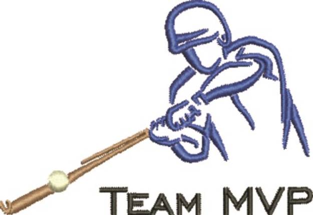 Picture of Team MVP Outline Machine Embroidery Design