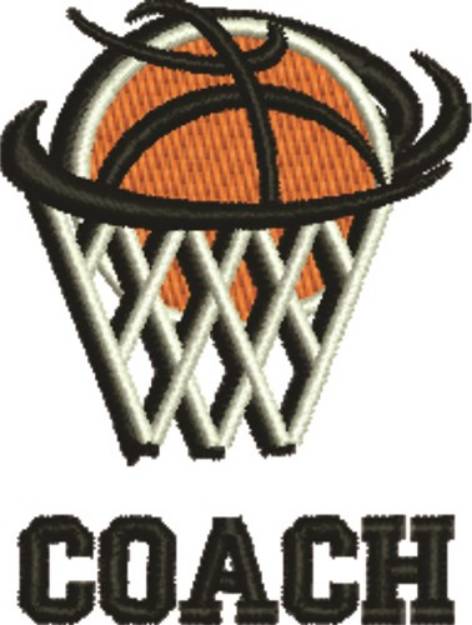 Picture of Basketball Coach Machine Embroidery Design