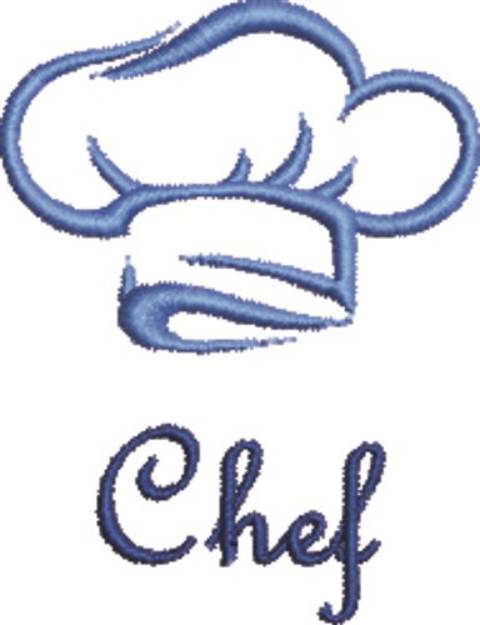 Picture of Chef Hat Outline Machine Embroidery Design