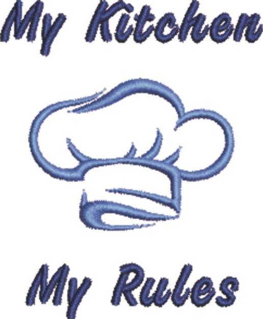 Picture of My Kitchen My Rules Machine Embroidery Design