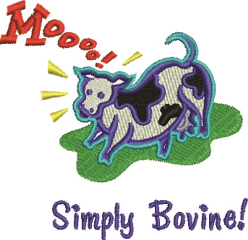 Simply Bovine! Machine Embroidery Design