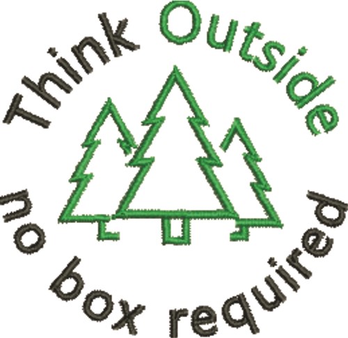 Think Outside Machine Embroidery Design