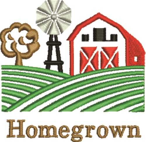 Homegrown Farm Machine Embroidery Design