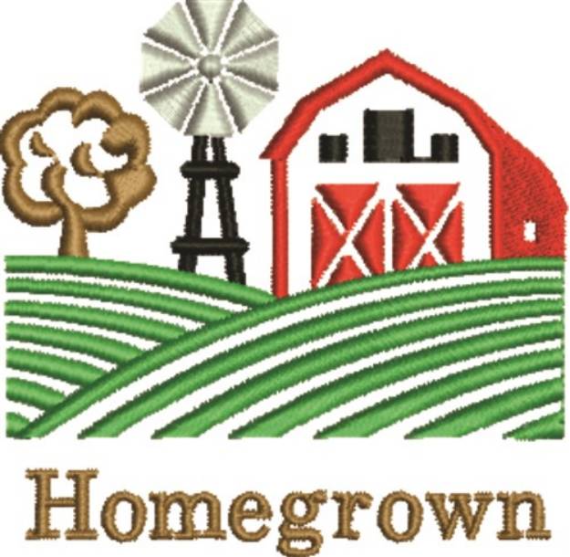 Picture of Homegrown Farm Machine Embroidery Design