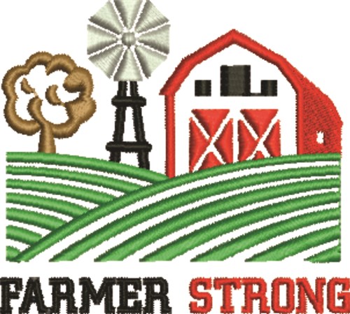 Farmer Strong Machine Embroidery Design