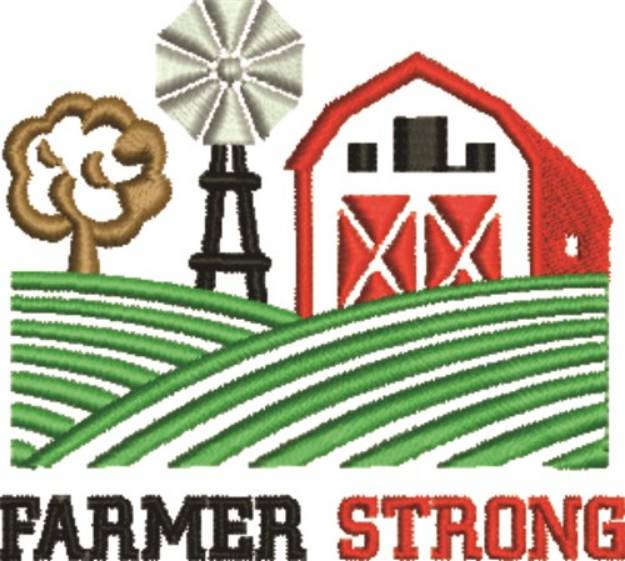 Picture of Farmer Strong Machine Embroidery Design