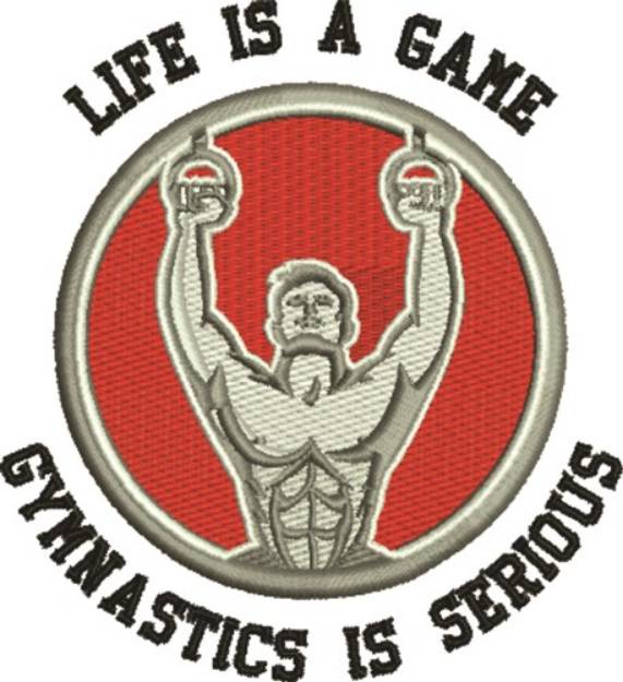 Picture of Gymnastics Is Serious Machine Embroidery Design