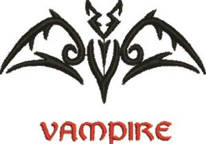 Picture of Halloween Vampire Bat Machine Embroidery Design