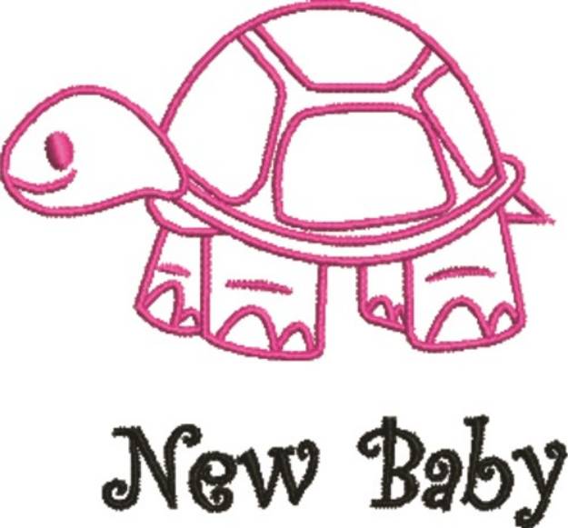 Picture of Happy Turtle Outline Machine Embroidery Design