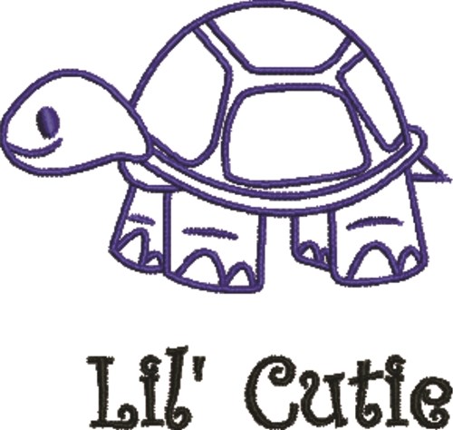 Lil Cutie Turtle Machine Embroidery Design