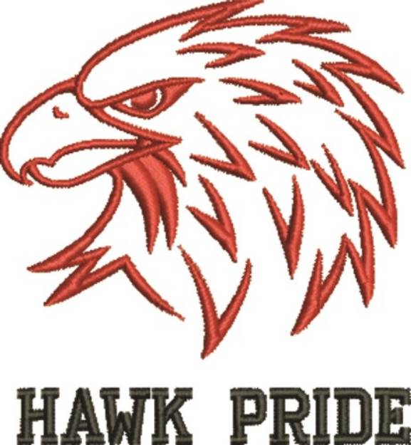 Picture of Hawk Outline Machine Embroidery Design