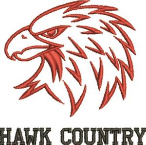 Picture of Hawk Country Machine Embroidery Design