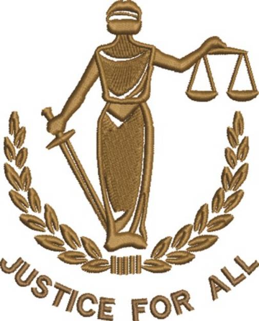 Picture of Justice For All Machine Embroidery Design
