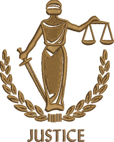 Lady Justice Machine Embroidery Design