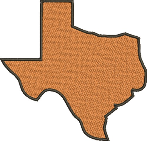 Large Texas Silhouette Machine Embroidery Design
