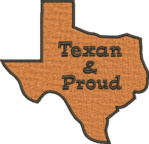 Texas & Proud Machine Embroidery Design