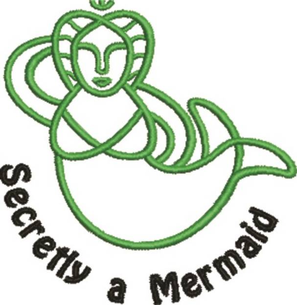 Picture of Secretly A Mermaid Machine Embroidery Design