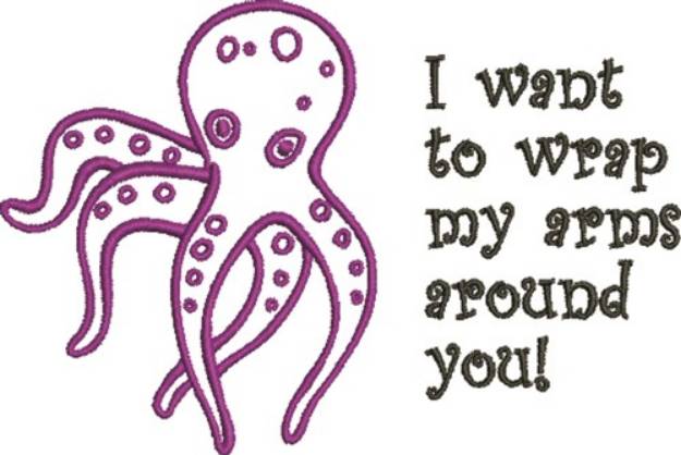 Picture of Octopus Outline Machine Embroidery Design