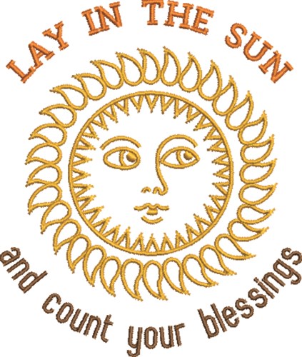 Lay In The Sun Machine Embroidery Design
