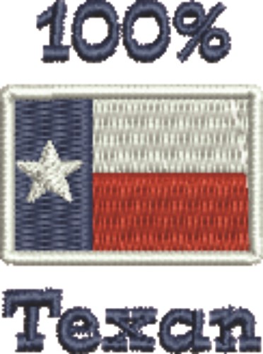 100% Texan Machine Embroidery Design