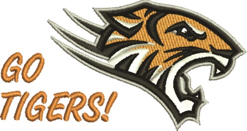 Go Tigers! Machine Embroidery Design