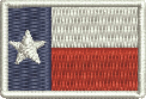 Texas Flag Machine Embroidery Design