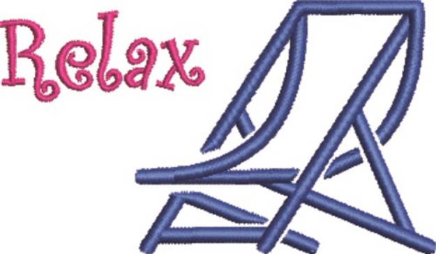 Picture of Relax Beach Chair Machine Embroidery Design