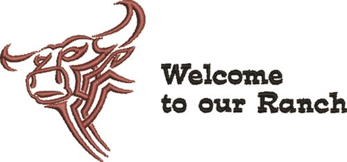 Welcome To Ranch Machine Embroidery Design