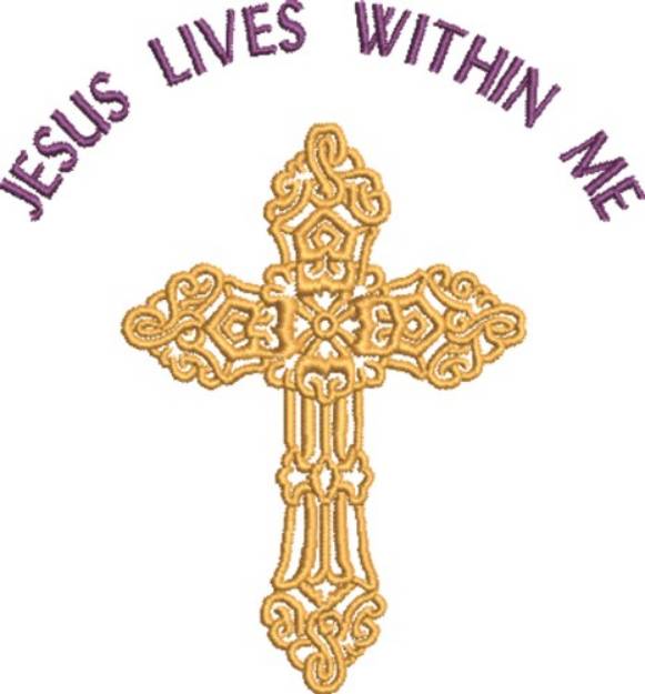 Picture of Jesus Lives Machine Embroidery Design