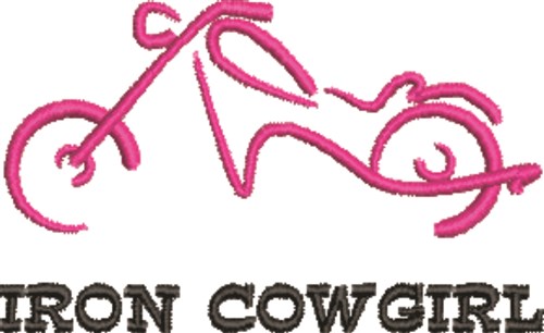 Iron Cowgirl Machine Embroidery Design