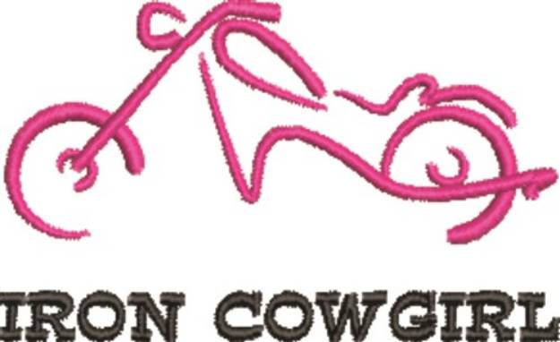 Picture of Iron Cowgirl Machine Embroidery Design