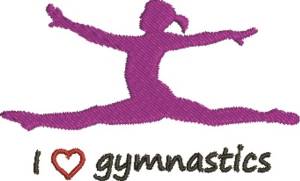 Picture of Love Gymnastics Machine Embroidery Design