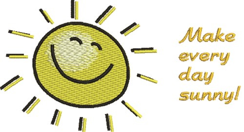 Every Day Sunny Machine Embroidery Design