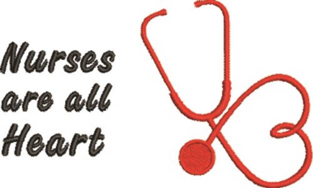 Picture of Nurses Are All Heart Machine Embroidery Design