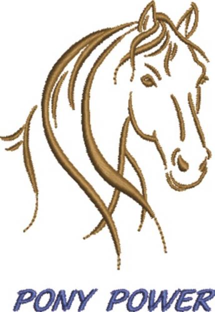 Picture of Pony Power Machine Embroidery Design