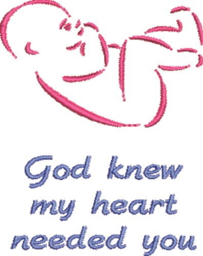 My Heart Needed You Machine Embroidery Design