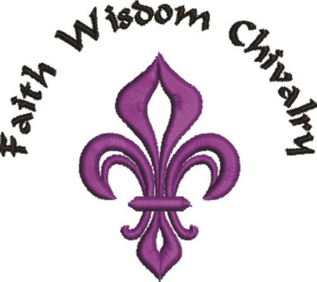 Picture of Faith Wisdom Chivalry Machine Embroidery Design