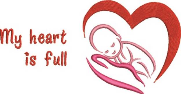 Picture of Heart Is Full Machine Embroidery Design