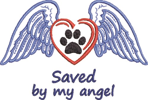 Save By My Angel Machine Embroidery Design