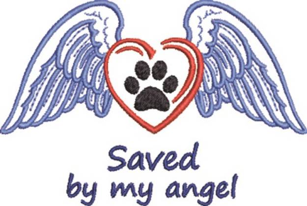 Picture of Save By My Angel Machine Embroidery Design